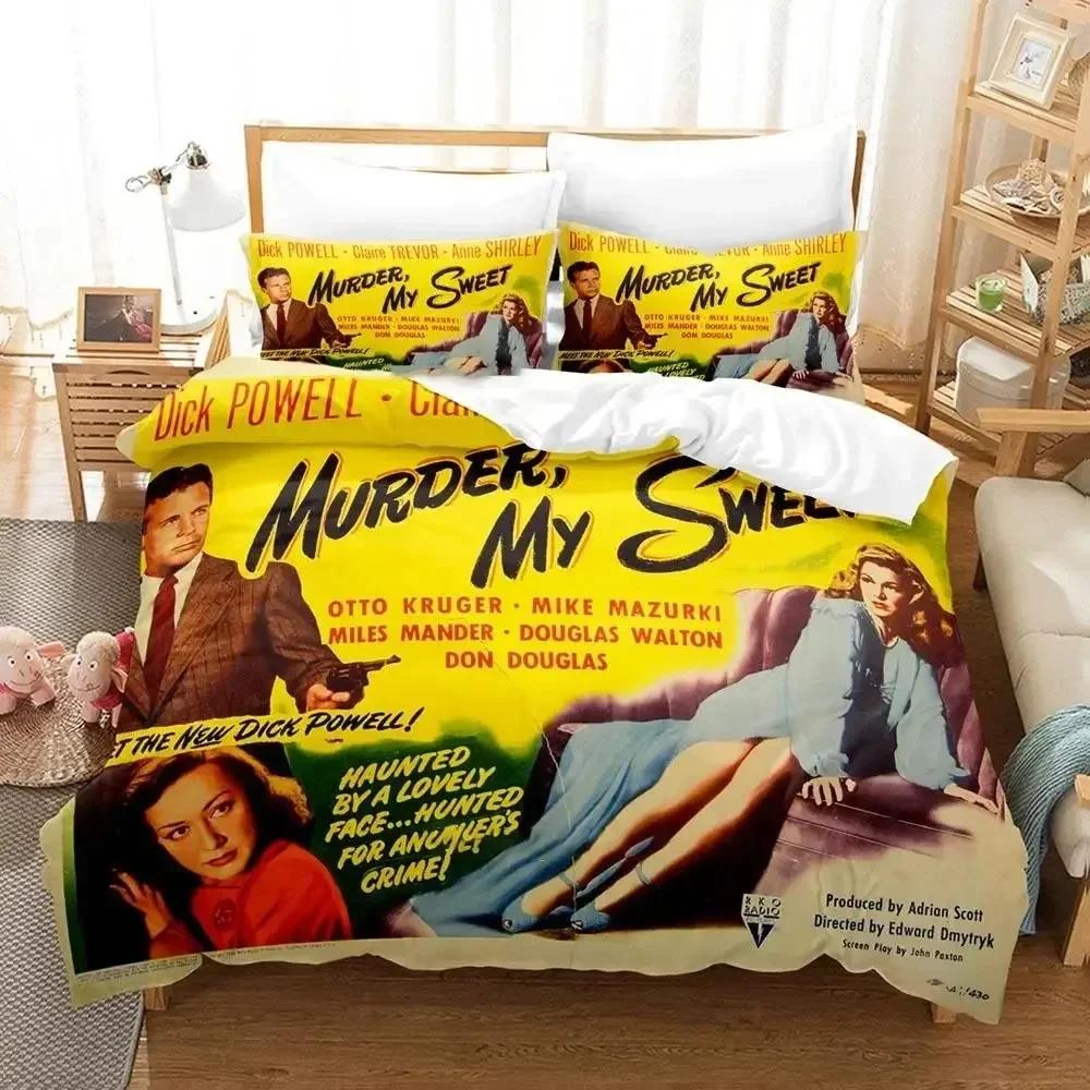 Movie Murder My Sweet Printed Bed Set Duvet Cover Pillowcase Bedding Set Bed Linen Sheet Quilt Cover Full Queen King Size