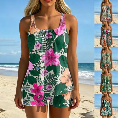 Women's Printed Split Swimsuit Sport Swimsuit Two-Piece Set
