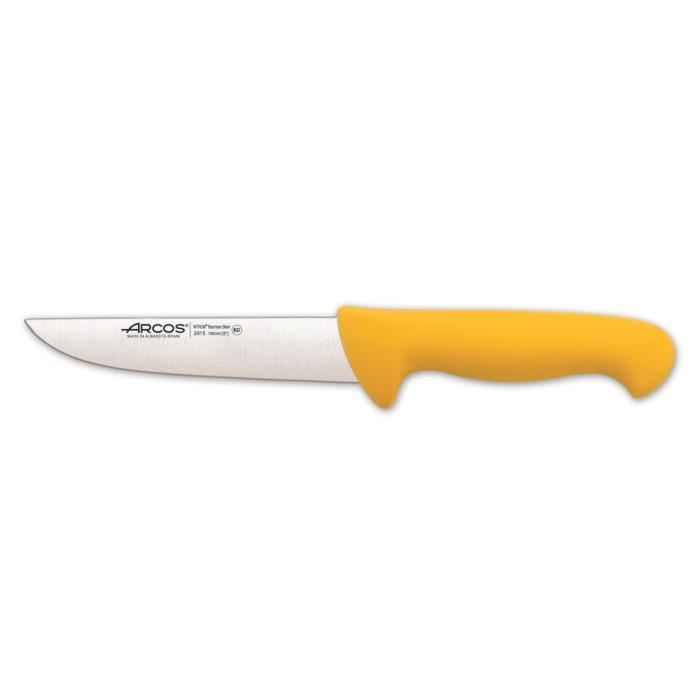 Couteau à désosser - ARCOS - Prof 294500 - Acier inoxydable NITRUM - Lame 16 cm - Mango ergonomique jaune