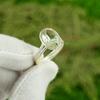 Anello Unico in Argento Sterling 925 con Pietra di Ametista Verde Statement per Sorella Gioielli