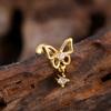 10Pcs/Set 20G Gold Cartilage Earring CZ Tragus Earring Bear Spider Design Helix Stud Rings Conch Ear 316L Steel Piercing Jewelry
