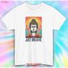 Just Breathe T Shirt Buddha Design Yoga Meditation S 5xl Vintage Washed Breathable Comfortable Stretched Soft Vintage Washed