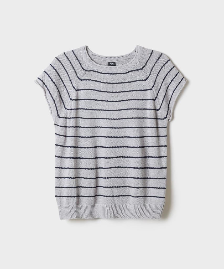 Seupao Striped Cap Sleeve Knit_Spkwg37W05