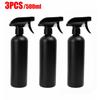 Refillable Black HDPE Mist Spray Bottle Portable Water Sprayer for Salon Barber Plant Care Household Cleaning and Gardening Use