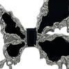 Liquid Butterfly Brooch Dazzling Rhinestone Inlays Chain Decor Suit Lapel Badge Dress Coat Shawl Accessory