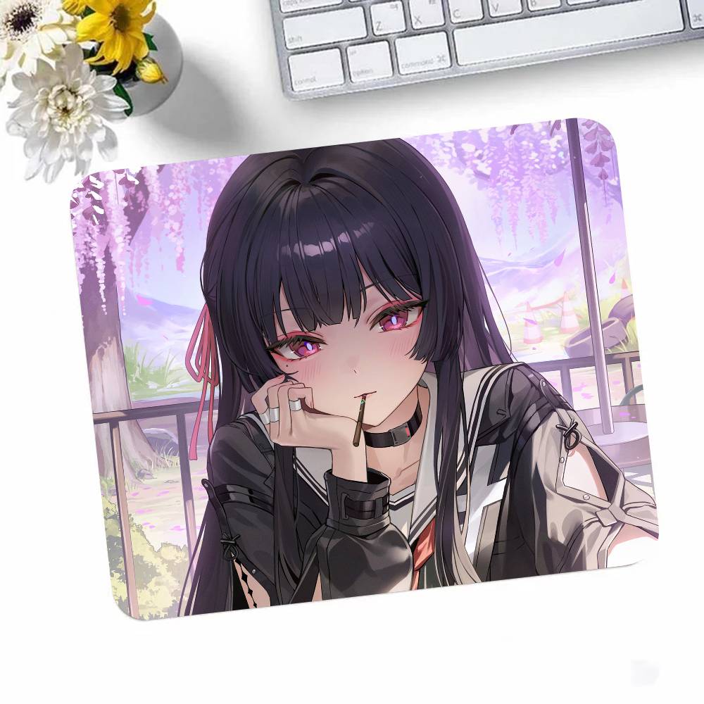 Game Wuthering Waves Kuchiba Chisa Mousepad Small LockEdge Mouse Pad For Gamers Computer Desk Pad Rectangular Anti-slip Rubber