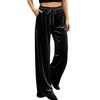 Damen Samt Casual Hose Lockerer Schnitt Elastischer Bund Kordelzug Lounge Hose Geeignet für den Alltag und zur Entspannung zu Hause