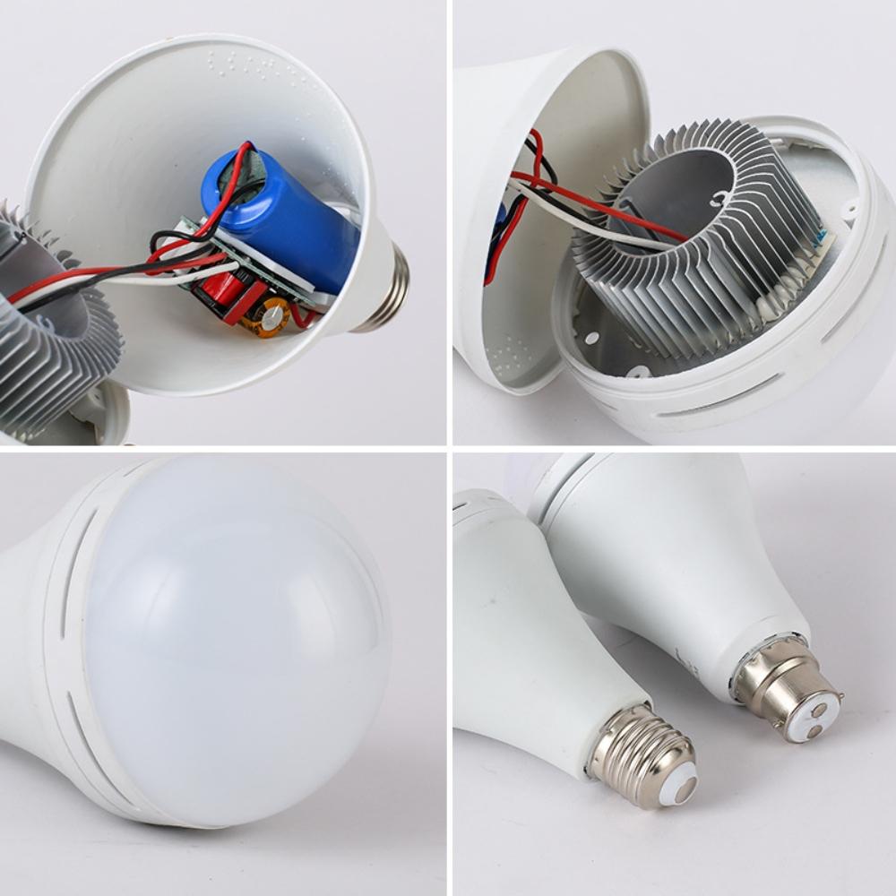 7/9/12/15W LED White Warm Emergency Bulb Home Smart Energy Saving Light Bulb Outdoor Camping Fast Charging High Brightness Light