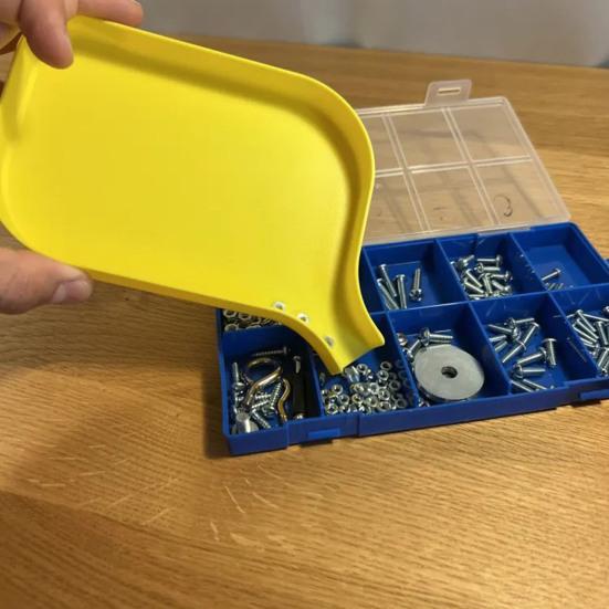 1/3Pcs Funnel Sorting Tray Stackable Small Parts Screws Nuts Bolts Washers Nails Building Bricks Easy Sorter Tray Garage Workshop Organization Tools