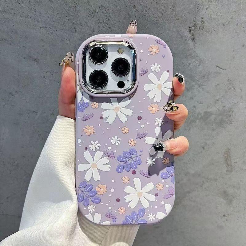 Dopamine floral application Apple 16pro mobile phone case iphone15 Huawei mate60 foreign trade case