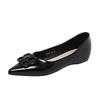 W828-68 Fairy Wind 2025 New Temperament Fashion Flat Shoes Women Internet Celebrity Celebrity Patent Leather Shoes Women