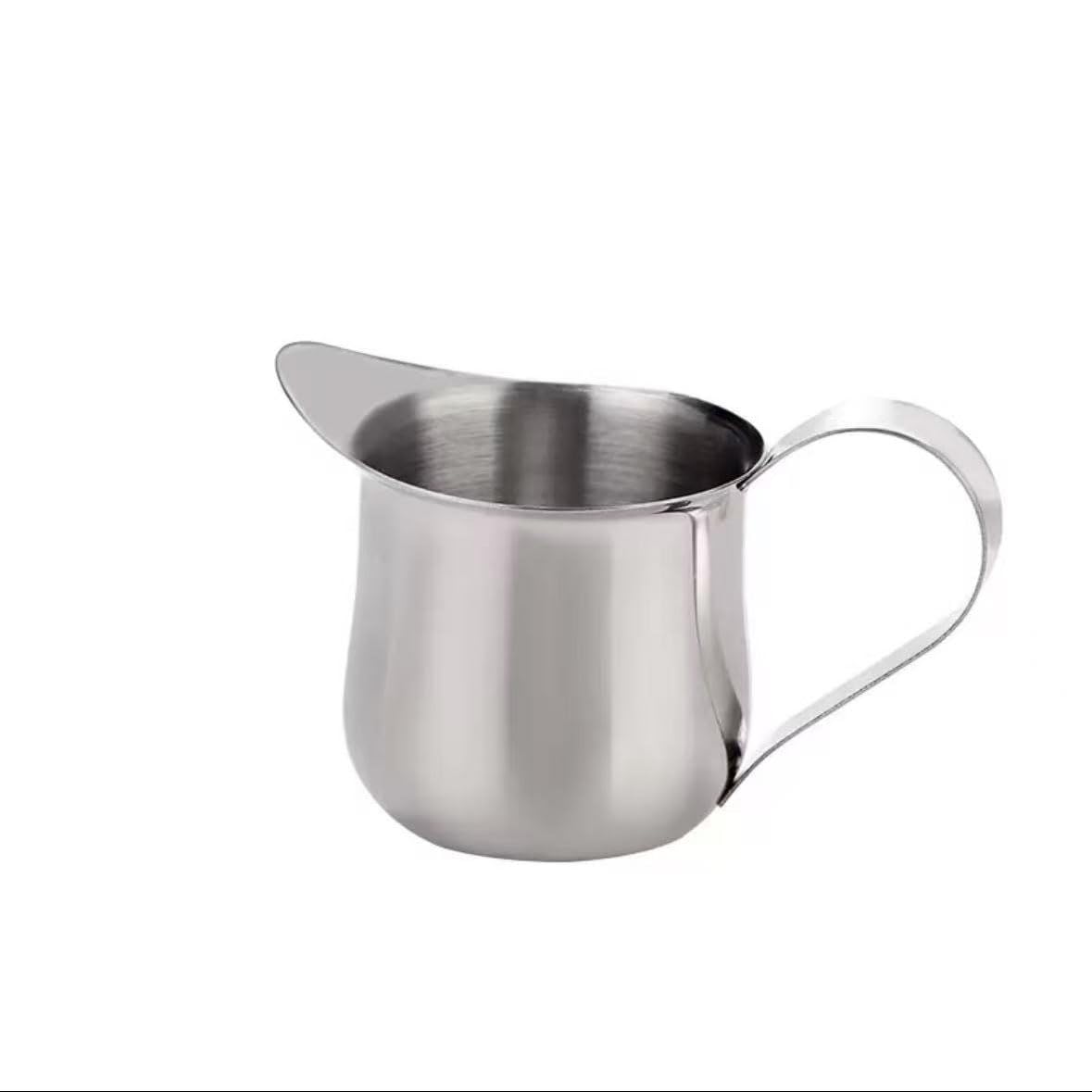 

240ml Stainless Steel Milk Pitcher, Milk Jug, Milk Foamer Cup, Latte Art, Compact Mini, Barista, Home, Cafe, Easy Operation, Smooth Pour, Flat Base,