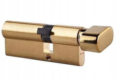 Cylinder Lock Insert, Brass, 30/ with Knob