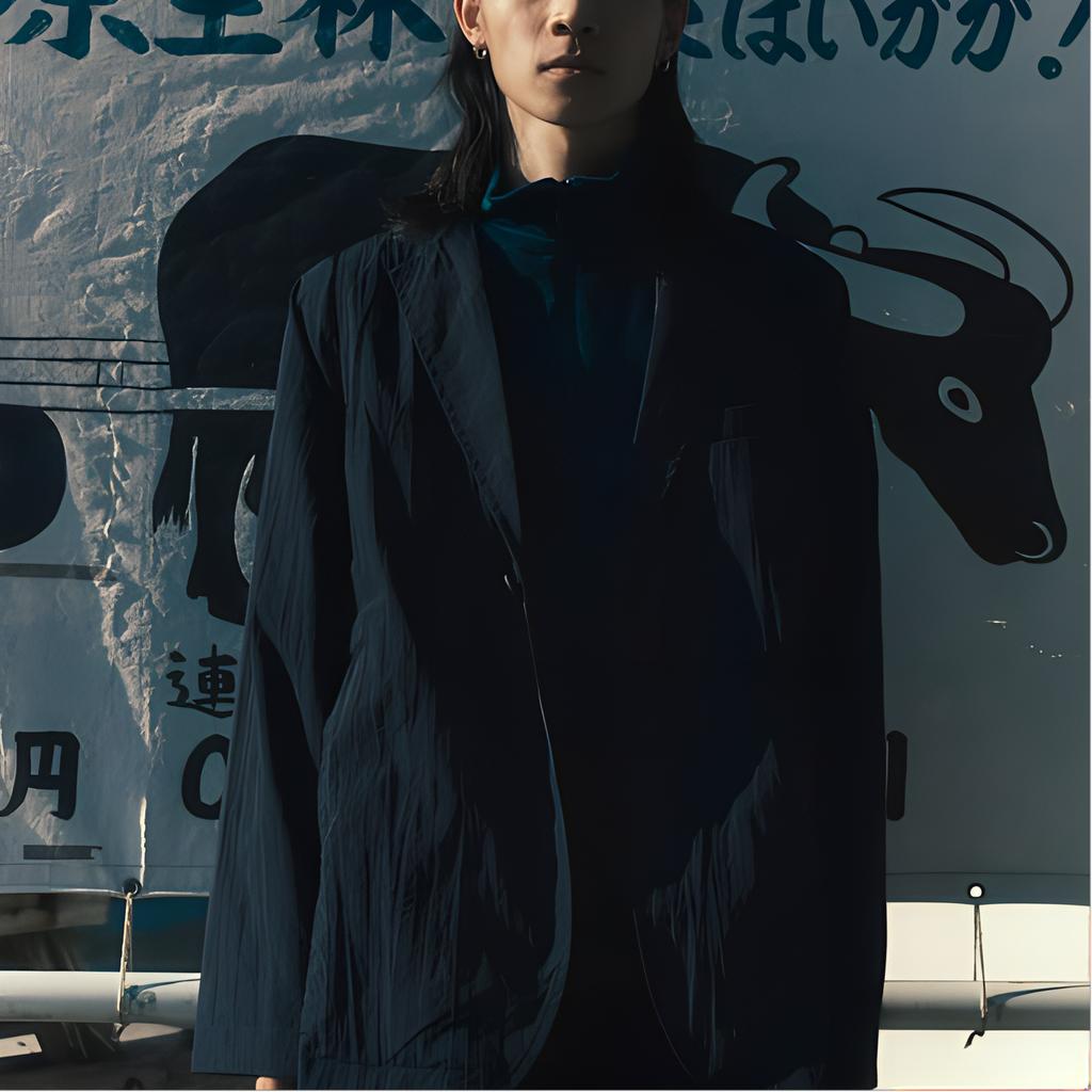 Puma X Blue Blue Japan Collaboration FW23 Indigo Dyed Textured Single-Breasted Fitted Suit Unisex Suits Navy-Blue 623671-16