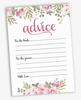 Inkdotpot Set of 50 Advice for The Bride & Groom Floral Advice Cards Wedding Activity Game, Guestbook Alternative 5x7 inches
