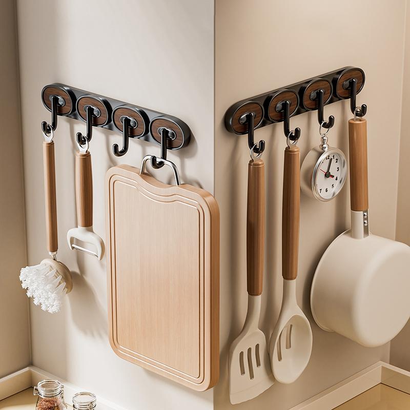 New Punch-free Oval Hook Single Hook Double Hook Triple Hook Four Hook Home Multi-function Hook Strong Hook Medieval Style