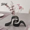 Living Room Plant Shelf 3D Printed Dried Flower Stand Curved Ribbon Vase Decorative Holder Bedroom Container Artificial Display Rack for