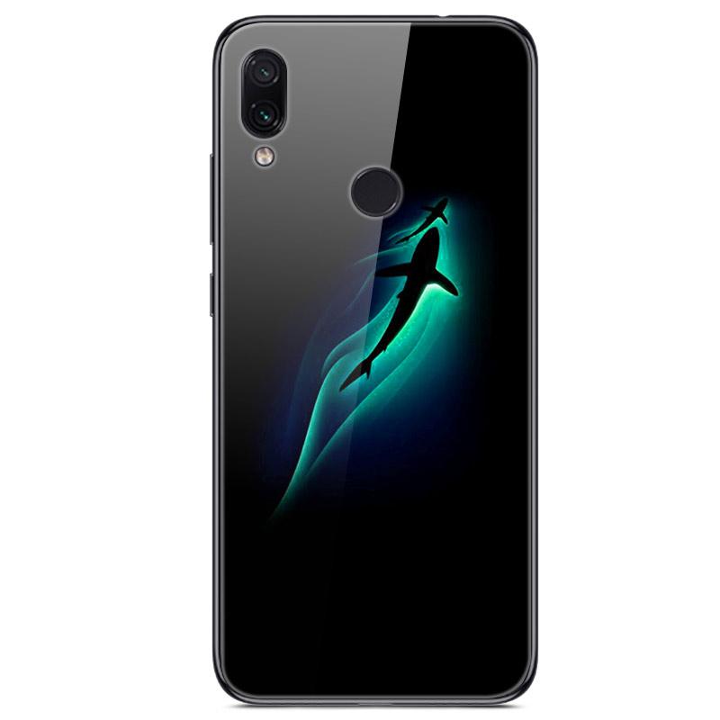 For Xiaomi Redmi Note 7 Case Tempered Glass Hard Back Cover For Xiomi Redmi Note7 Phone Cases Soft Bumper On Redmi 7 7A Redmi7