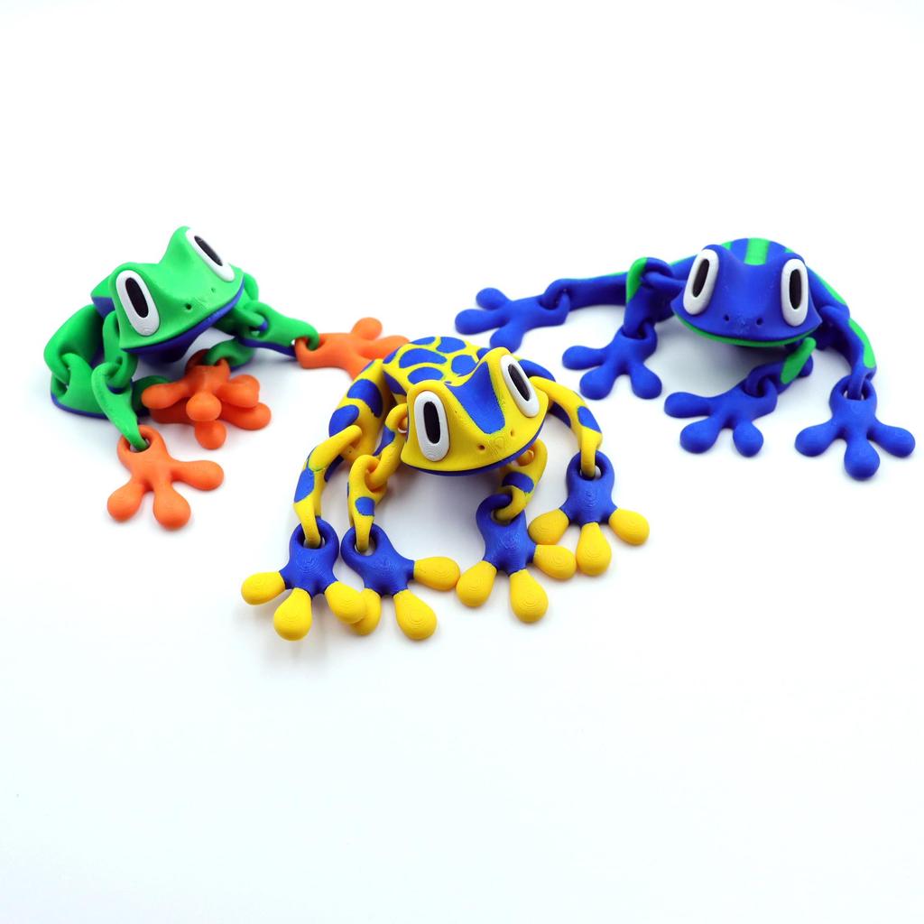 3D Printed Articulated Magnetic Tree Frog Toy Ornament