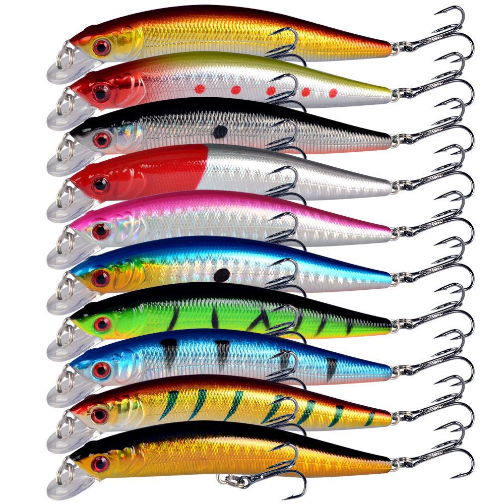 9.5cm/8.5g Minnow Lure, 10 Colors, Bionic Hard Plastic Fishing Bait