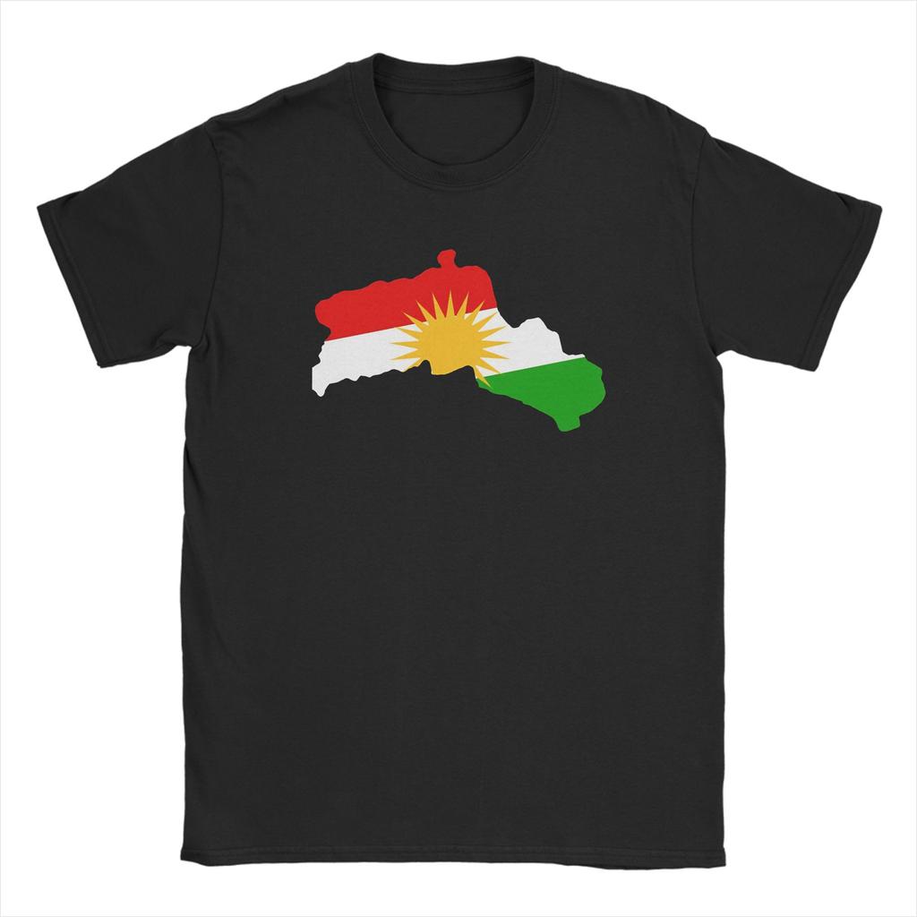 Kurdistan Map TShirt for Unisex Amazing Cotton Tee Shirt Crew Neck Short Sleeve T Shirt Original Tops