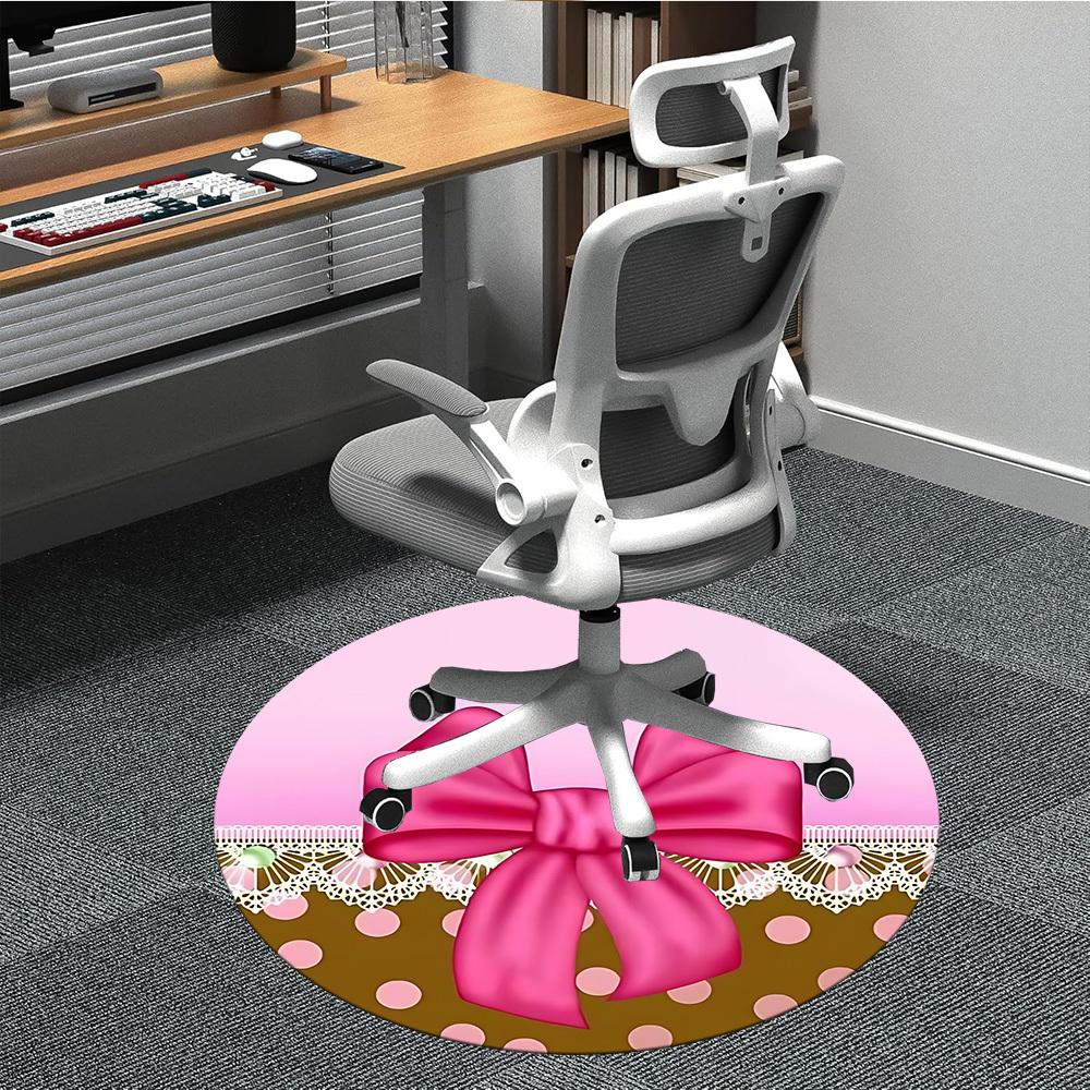 

1pc Bow, Lace Chair Carpet for Office, Non-slip, Soft and Durable Office Rug for Decoration, Perfect for Office yy251229121 80cm by 80cm