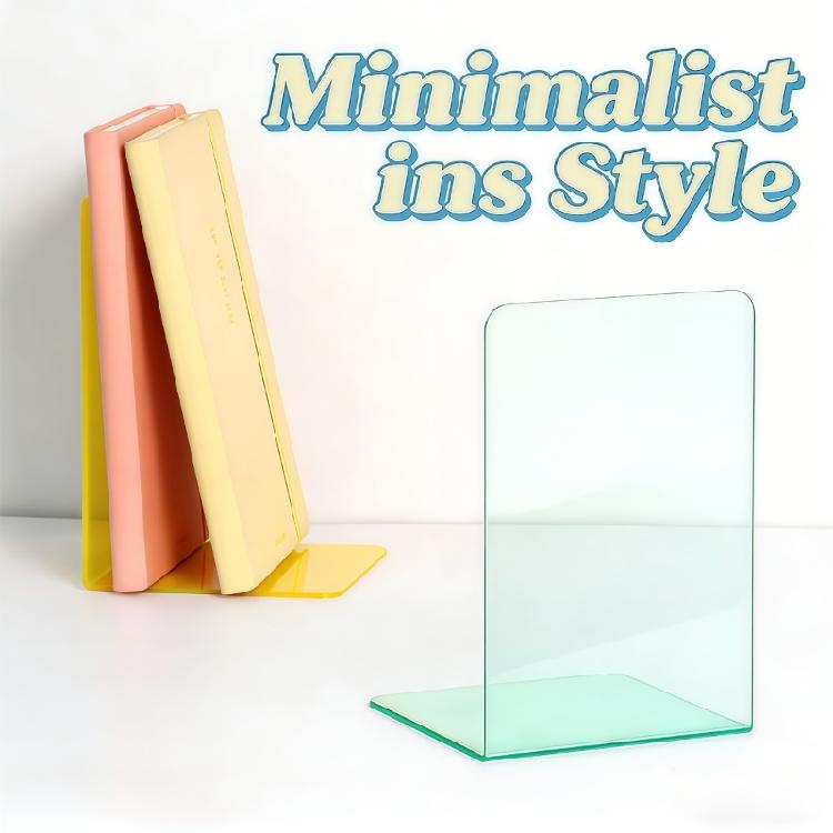 Acrylic Books Holders Table Picture Album Holders for Displaying Books Books Stand, Elegant Design Bookends Bookshelfs
