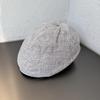 Simple Solid Color Cotton Linen Neutral Casual Beret For Autumn Casual Looks