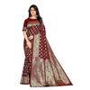 Shasmi Sarees Womens Art Silk Maroon Kanchipuram Saree (SAN PARI S-1 MAROON)