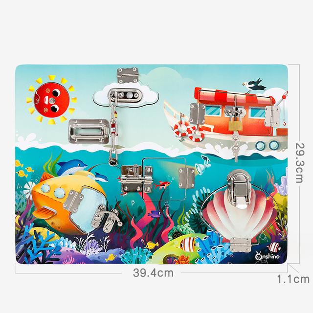 Children Unlock Busy Board Toys Montessori Teaching Life Skills Training DIY Activity Board Education Learning Toy For Preschool