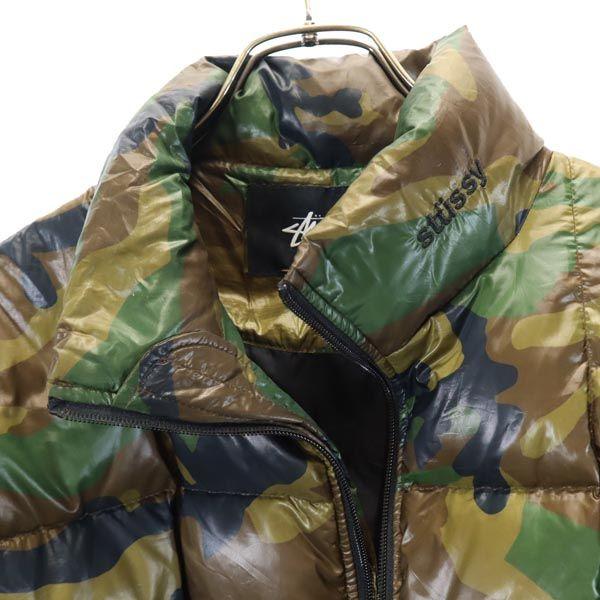 STUSSY camouflage Down jacket M Khaki Men's Used