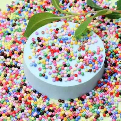 4mm Multicolor Jewelry Accessories For Jewelry Making Findings Soild Color 500PCS Handmade Material DIY Crafts Loose Beads Acrylic Accessories