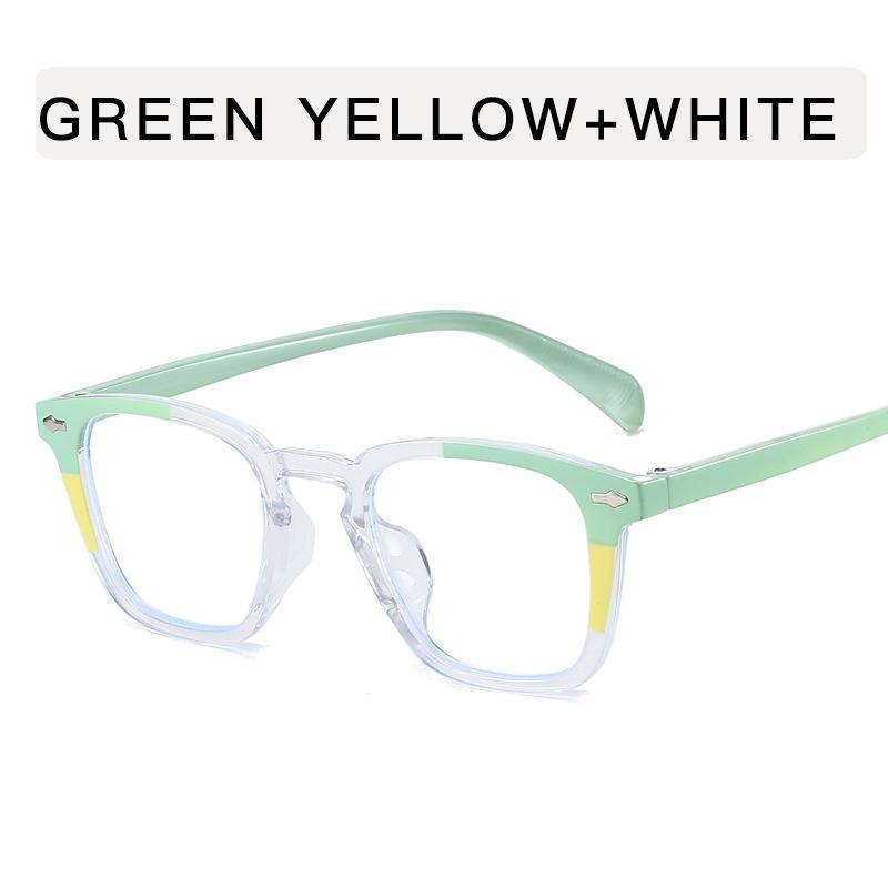 Square Shape Eyeglass Frames Women Rivets Decoration Anti Blue Light Men Glasses Campus Style Glasses Women