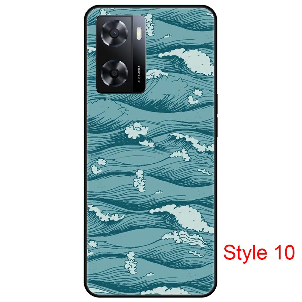 for Oppo A57 4G Black Case Cute Cartoon Soft Silicon shockproof Back Cover 6.56inch Full protection bumper PFTM20