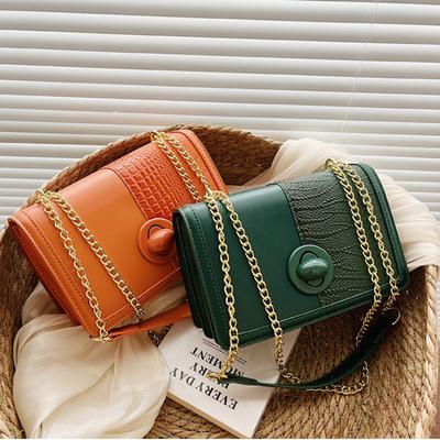 Flap Bags Women Shoulder Bag Retro Alligator Pattern Crossbody Small Square Bag Girls Messenger Bag Patchwork Designer Handbags