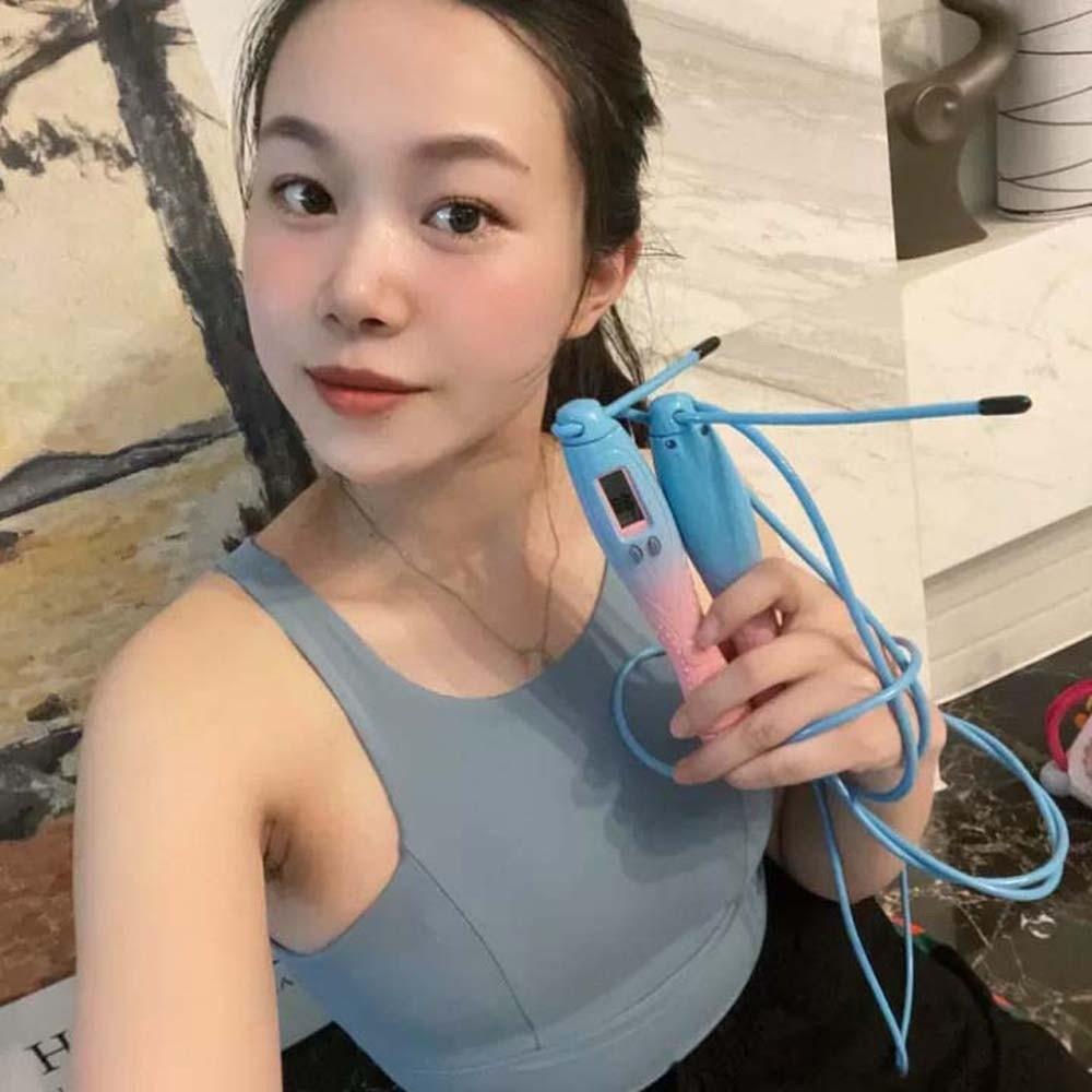 2.8M Length Jump Rope with Counter Non-slip Handle Fitness Jump Rope  Weight Loss