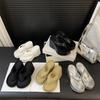 2025 nouvelles tongs à talons hauts à semelles épaisses pour femmes, mules à pinces d'été, version coréenne, mode, mules cool pour femmes