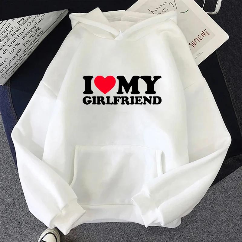 2025 Heißer Verkauf Paar Hoodie Klassische Liebe BF GF Bedrucktes Sweatshirt Alle Jahreszeiten Mann Frau Zuhause Outdoor Lässig Sportlich Lockerer Pullover