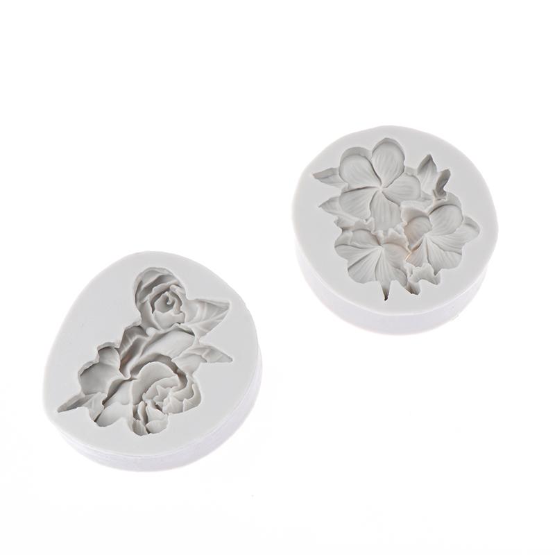 1Pc Flower Shape Silicone Mold Gardenia Plumeria Rubra Soap Fondant Molds Diy Cake Jelly Chocolate Decoration Baking Tool