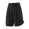 Vintage Striped Men Shorts With Pleated Design For Casual Summer Youth Wear