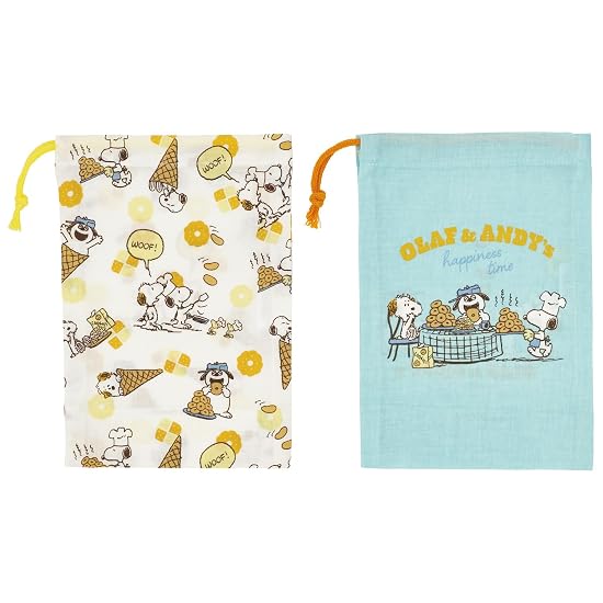 Skater Kids' Lunch Bag Cup Pouch, 2-Piece Set, 15×20cm, Drawstring Bag, School Lunch Bag, Made in Ja