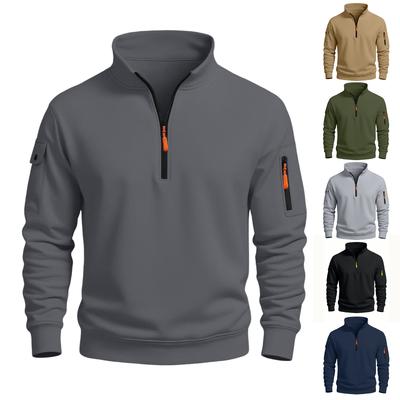 Pull à col rond en polaire pour hommes avec sweat à capuche de couleur unie en polaire et veste polaire en polaire