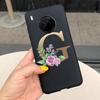 For Huawei Y9a 2020 Case 6.63'' Cute 26 Letters Cover Case For Huawei Y9a Y 9a Soft TPU Fundas HuaweiY9a Shockproof Phone Bumper