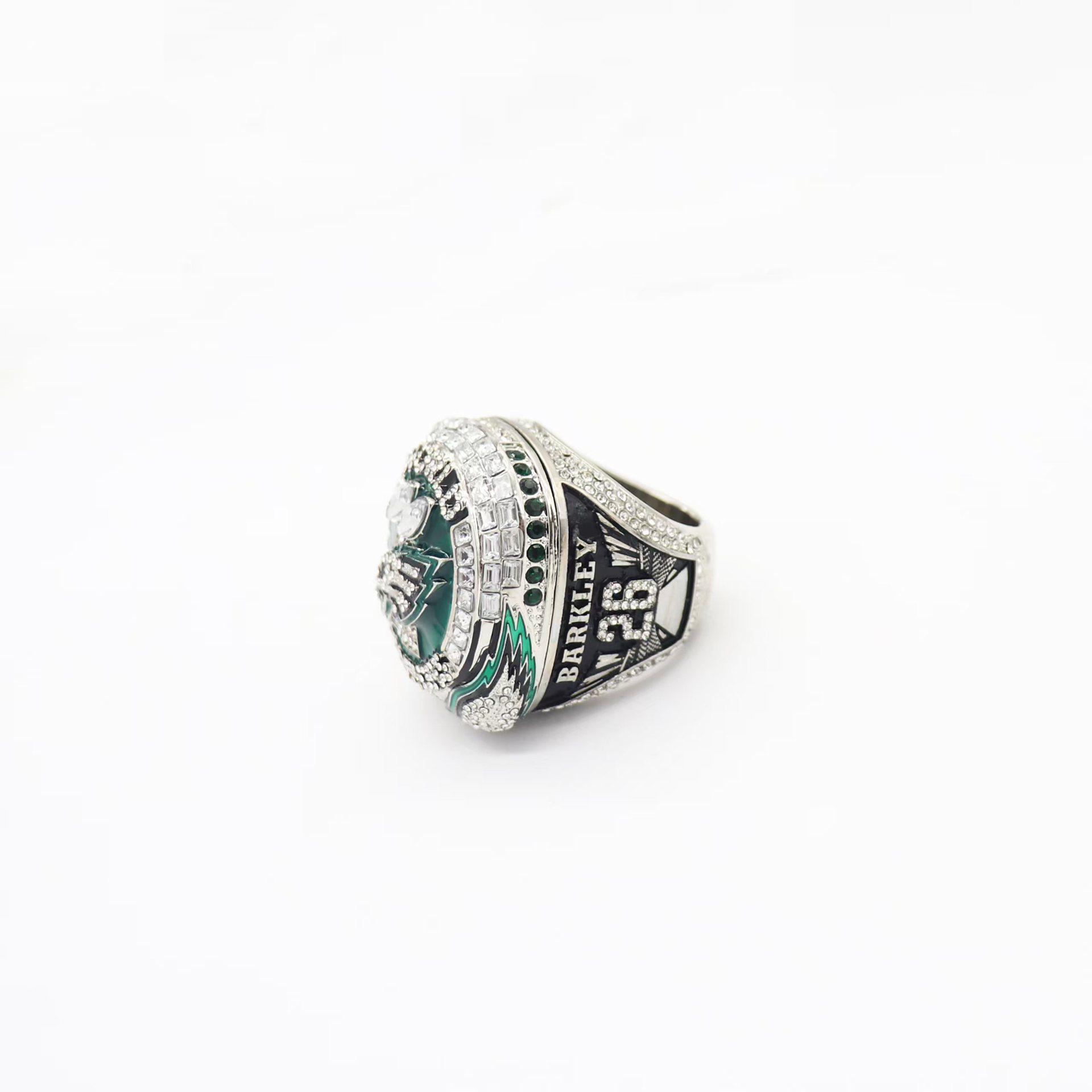 Philadelphia Eagles 2025 Super Bowl Championship Ring with Secure Wings - No Pop-Out Design Size 9