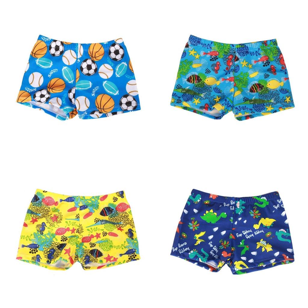 Premium Quality Children Kid Boys Cartoon Print Stretch Beach Shorts For Swimwear