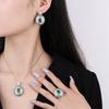New European and American fashion simulation emerald heavy industry luxury inlaid oval set 8 * 10