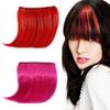 Synthetic Short Bend Colorful Hair Pieces Clip In Bangs Hair Extensions Hair Accessories For Women Daily Wear