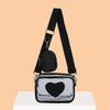 Průhledná PVC taška Crossbody Fashion Love Malá průhledná taška na telefon Přenosný voděodolný nastavitelný popruh Jednoduché pro dospělé teenagery