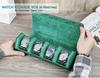 Hexagonal Genuine Leather Travel Wristwatch Box - Drop-Proof Four-Piece Set