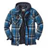 Men's Plaid Hooded Cotton Jacket: Thick, Long Sleeve, Loose-Fit for Autumn/Winter